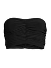 Norma Kamali Slinky Strapless Cropped Bralette In Black