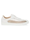 GIANVITO ROSSI HELENA MESH LEATHER SNEAKERS,400013246203