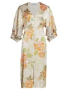 ADRIANA IGLESIAS VICTORIA FLORAL JACQUARD STRETCH SILK DRESS,400013231253