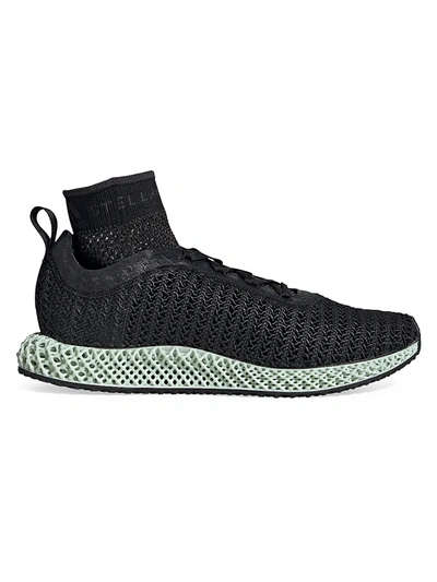 Adidas By Stella Mccartney Alphaedge 4d Logo-intarsia Primeknit Sneakers In Black