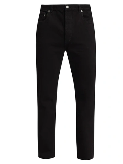 Saint Laurent Cropped Straight-leg Jeans In Black