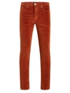 Monfrere Velvet Slim Straight Jeans In Cork In Velvet Cork