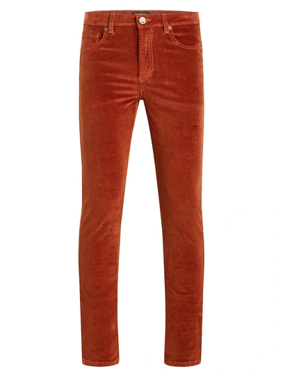 Monfrere Velvet Slim Straight Jeans In Cork In Velvet Cork