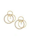 PERSÉE WOMEN'S TOURBILLON 18K YELLOW GOLD & DIAMOND TRIPLE-HOOP SINGLE EARRING,0400012919691