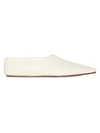 THE ROW SQUARE-TOE LEATHER FLATS,400013255013