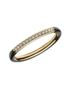 Ippolita Women's Stardust 18k Yellow Gold, Diamond & Black Ceramic Ring