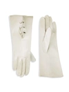 SAKS FIFTH AVENUE SILK-LINED LEATHER GLOVES,400013217666
