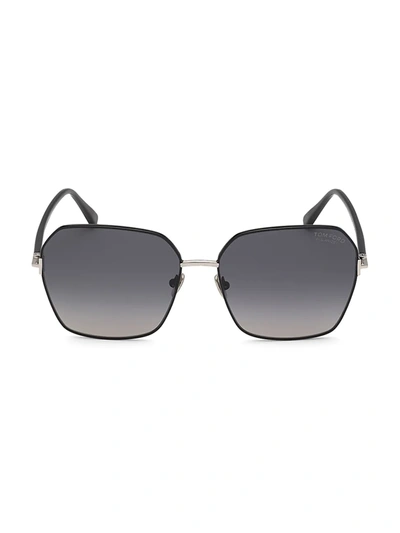 Tom Ford Claudia 2 62mm Square Sunglasses In Black