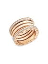 Bvlgari Women's B.zero1 18k Rose Gold & Diamond Ring
