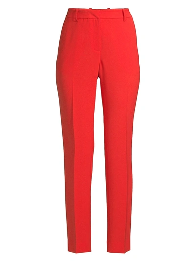 Lafayette 148 Clinton Pleated Ankle Trousers In Begonia