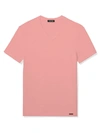 Tom Ford Stretch-cotton V-neck T-shirt In Pale Pink