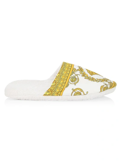 VERSACE WOMEN'S BAROCCO COTTON SLIPPERS,0400013016499