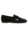 LAFAYETTE 148 EVE SQUARE-TOE SUEDE LOAFERS,400013052667