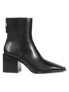 ALEXANDER WANG PARKER SQUARE-TOE LEATHER ANKLE BOOTS,400012648349