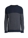 SAKS FIFTH AVENUE COLLECTION CASHMERE THINK STRIPE CREWNECK,400012682676