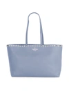 Valentino Garavani Women's Small Rockstud Leather Tote In Light Blue