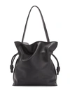 Loewe Large Flamenco Knot Leather Tote In Black