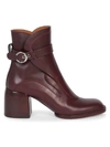 CHLOÉ GAILE HARNESS LEATHER ANKLE BOOTS,400013283620