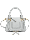 Chloé Small Marcie Leather Satchel In Light Cloud