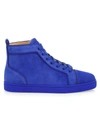 CHRISTIAN LOUBOUTIN LOUIS ORLATO SUEDE MID-TOP SNEAKERS,400012194603