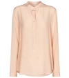 Stella Mccartney Eva Shirt Blouse In Rose-pink Silk In Pink