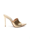 GIANVITO ROSSI POINT TOE HEELED LEATHER MULE SANDALS