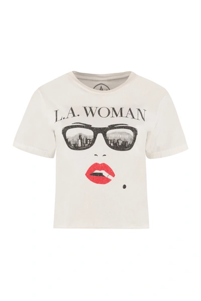 Local Authority L.a. Woman Cropped T-shirt In White