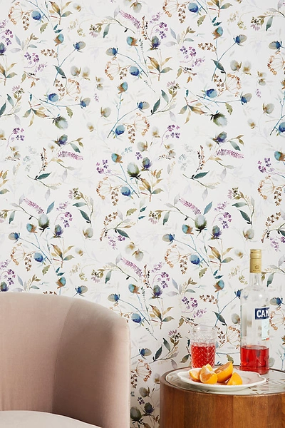 York Wallcoverings Anthropologie Cillian Wallpaper In Purple