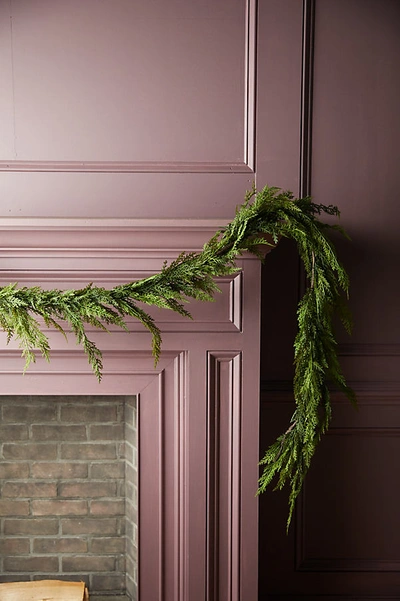 Terrain Faux Cedar Garland, Evergreen 72-180"