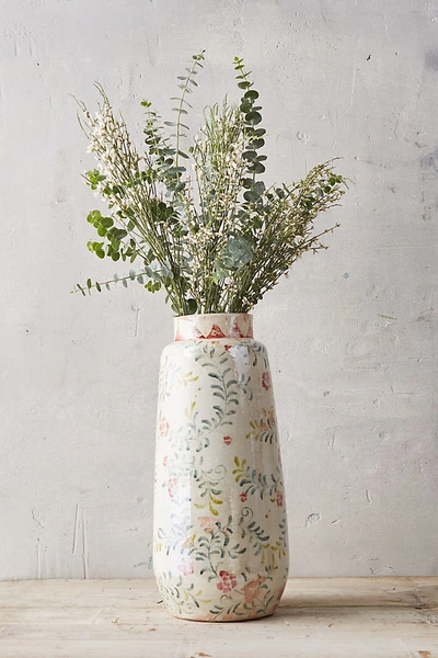 Terrain Distressed Rose + Vine Terracotta Vase