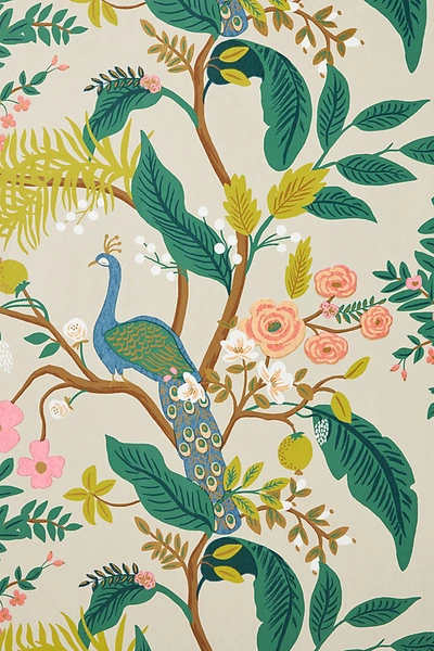 Rifle Paper Co . Peacock Wallpaper