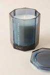 Makers Of Wax Goods Octagonal Glass Candle In Blue