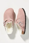 Birkenstock Boston Genuine Shearling Lined Clog In Purple