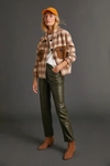 Agolde Women's 90's High-rise Straight-leg Leather Pants In Green