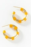 A. CARNEVALE STRIPED HOOP EARRINGS,58075052