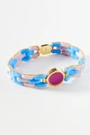 A. Carnevale Glass Beads Stretch Bracelet In Blue