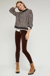 Pilcro And The Letterpress Pilcro High-rise Button-fly Skinny Corduroy Pants In Brown