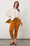 Pilcro And The Letterpress Pilcro High-rise Button-fly Skinny Corduroy Pants In Brown
