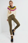 Pilcro And The Letterpress Pilcro High-rise Button-fly Skinny Corduroy Pants In Green