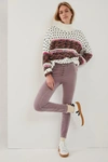 Pilcro And The Letterpress Pilcro High-rise Button-fly Skinny Corduroy Pants In Purple