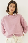 Pilcro And The Letterpress Alani Cashmere Mock Neck Sweater In Pink