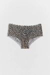 Hanky Panky Leopard-print Lace Boyshorts In Brown