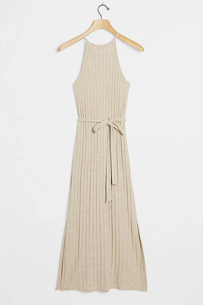 Amadi Caroline Knit Midi Dress In Beige