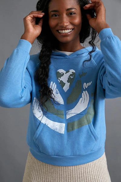 Dazey La We Are One Graphic Hoodie In Blue