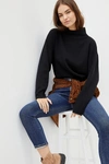 Maeve Carys Mock-neck Sweater In Black