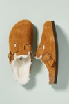 Birkenstock Boston Shearling Clogs In Yellow