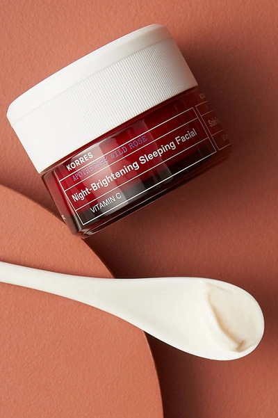 Korres Wild Rose Night-brightening Sleeping Facial 1.35 oz / 40 ml In Pink