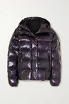 BOGNER FIRE+ICE RANJA OVERSIZED CROPPED HOODED METALLIC QUILTED SKI JACKET
