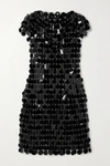 RABANNE PAILLETTE-EMBELLISHED CHAINMAIL MINI DRESS