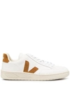 Veja V-12 Suede And Leather Trainers In White